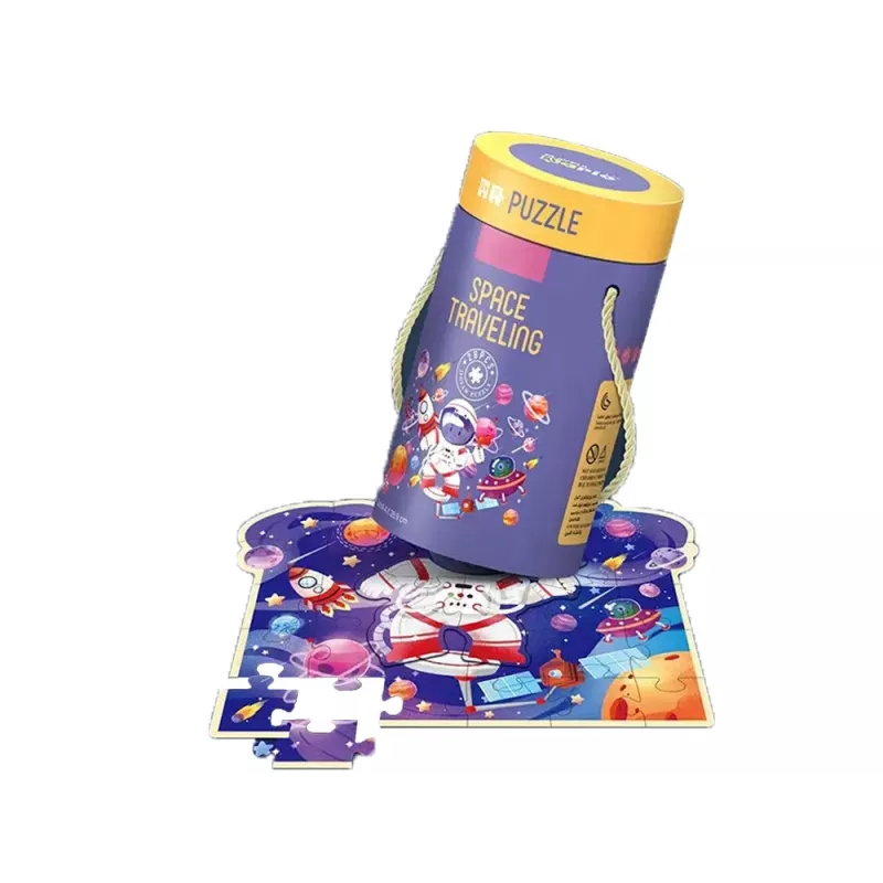LEAN TOYS Puzzle num tubo Cosmos 28 peças