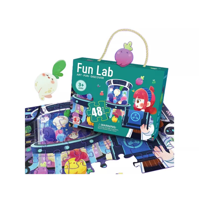 LEAN TOYS Puzzles para criança puzzle laboratório 48 elementos