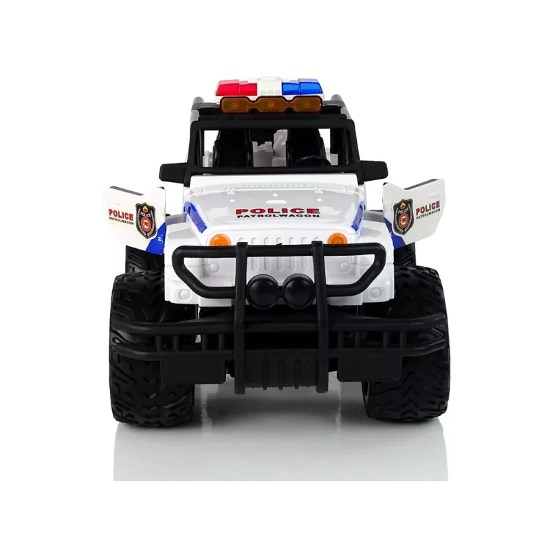 LEAN TOYS Carro telecomandado R/C JEEP Polícia Patrulha com portas que abrem