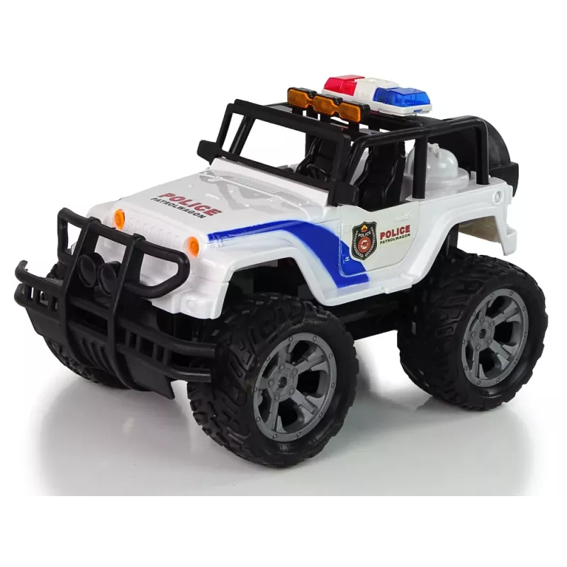 LEAN TOYS Carro telecomandado R/C JEEP Polícia Patrulha com portas que abrem