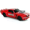 LEAN TOYS Carro desportivo R/C 1:16 vermelho faixas brancas piloto