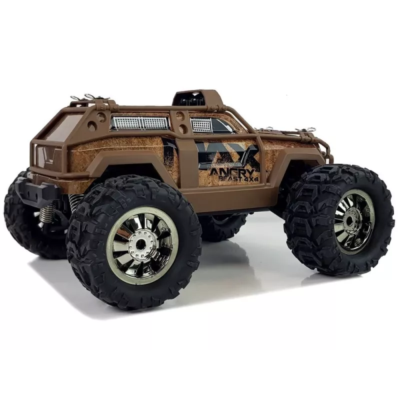 LEAN TOYS Carro de Rali Telecomandado Castanho 2.4G 1:18 35 km/h Controlo de Velocidade