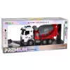 LEAN TOYS Camião betoneira RC com comando, misturador móvel e luzes 1:14
