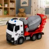 LEAN TOYS Camião betoneira RC com comando, misturador móvel e luzes 1:14