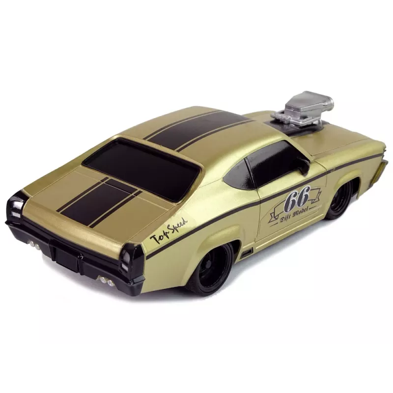 LEAN TOYS Carro desportivo telecomandado Classic 1:20 dourado piloto