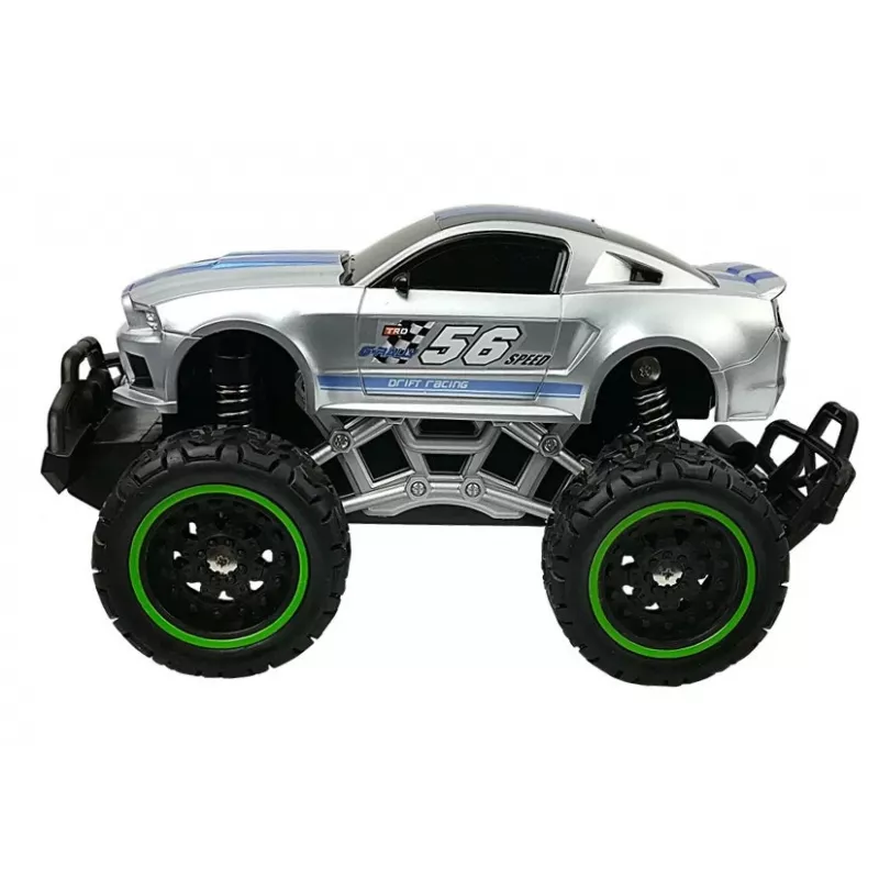 LEAN TOYS Carro telecomandado todo-o-terreno R/C prateado High Wheels