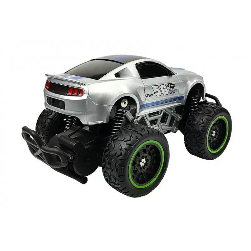 LEAN TOYS Carro telecomandado todo-o-terreno R/C prateado High Wheels