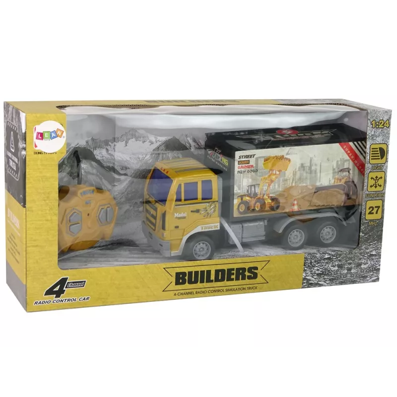 LEAN TOYS Camião de Obras Telecomandado 1:24 Amarelo