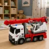 LEAN TOYS Ambulância com controlo remoto RC Grua giratória móvel 1:14