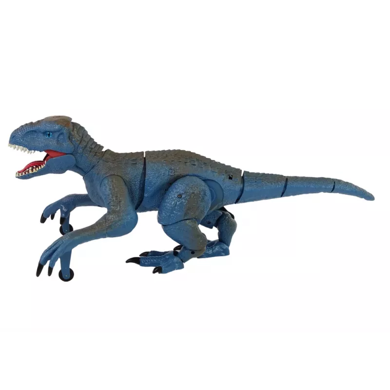 LEAN TOYS Dinossauro Velociraptor Controlado por Rádio com Som e Rugido, Azul