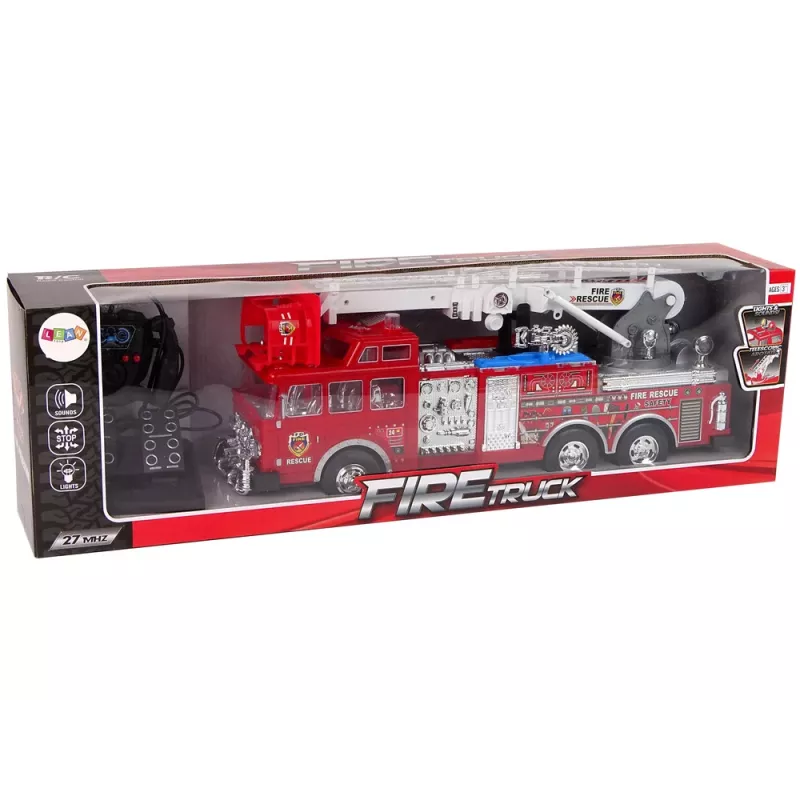 LEAN TOYS Quartel de Bombeiros Telecomandado com Acelerador e Travão, Telecomando, Som