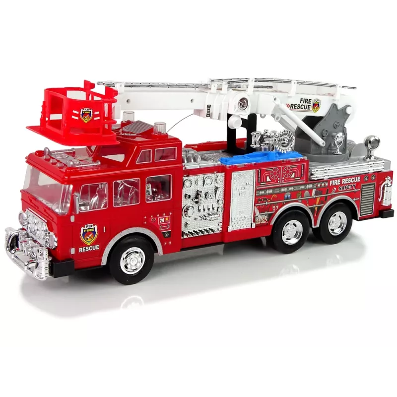 LEAN TOYS Quartel de Bombeiros Telecomandado com Acelerador e Travão, Telecomando, Som