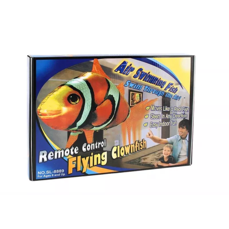 LEAN TOYS Peixe Telecomandado R/C Peixe Palhaço Balão Voador Laranja