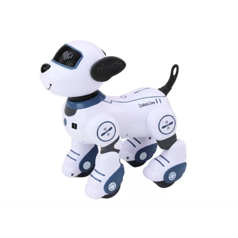LEAN TOYS cão robô interativo telecomandado – dança, canta, comandos programáveis, azul