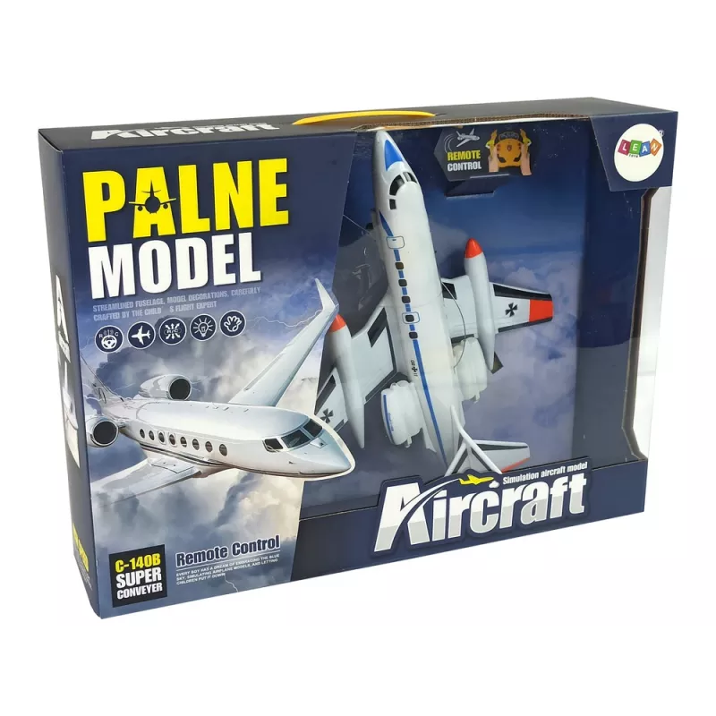 Avião de passageiros telecomandado LEAN TOYS com luzes LED 40 MHz Pilot