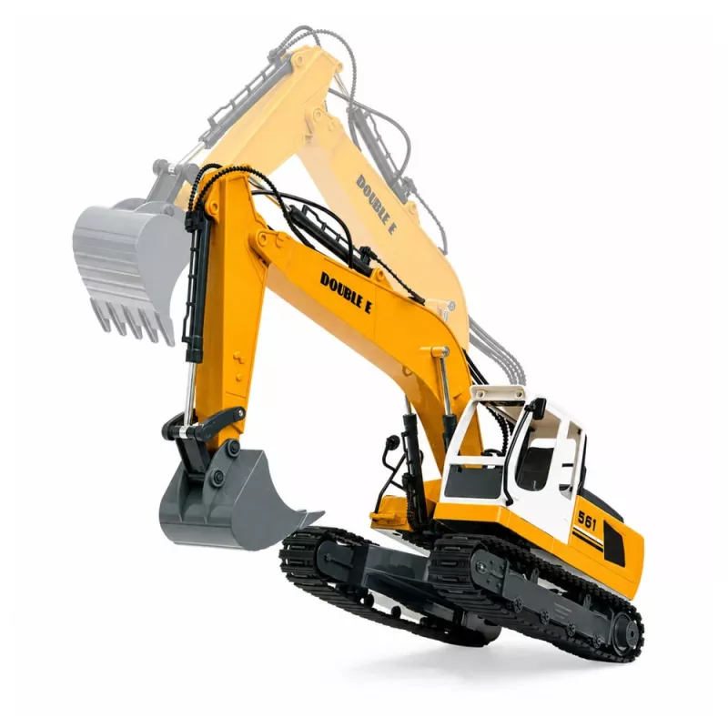 LEAN TOYS Escavadora RC crawler telecomandada com luz e som amarela 1:16