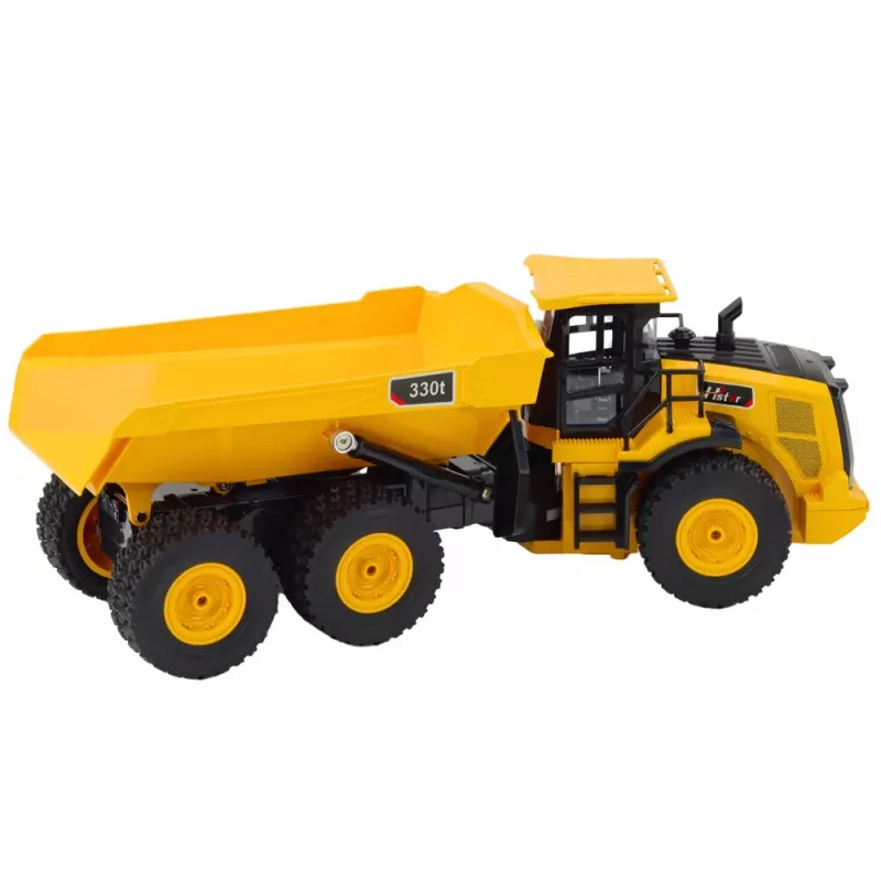 LEAN TOYS Camião basculante RC telecomandado transportador sons 9CH 2.4G amarelo
