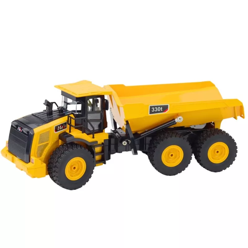 LEAN TOYS Camião basculante RC telecomandado transportador sons 9CH 2.4G amarelo