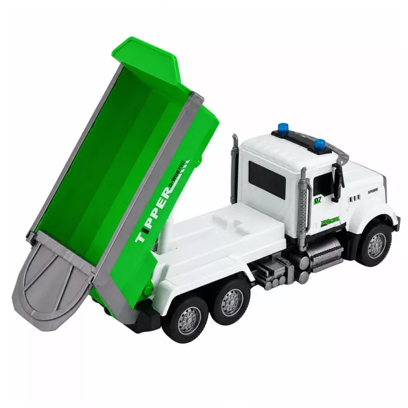 Camião basculante RC LEAN TOYS com caixa basculante móvel verde 1:14