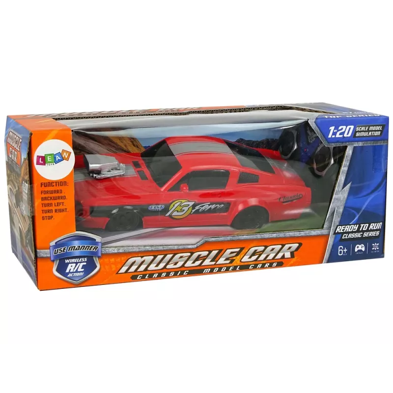 LEAN TOYS Carro desportivo telecomandado 1:20 vermelho piloto