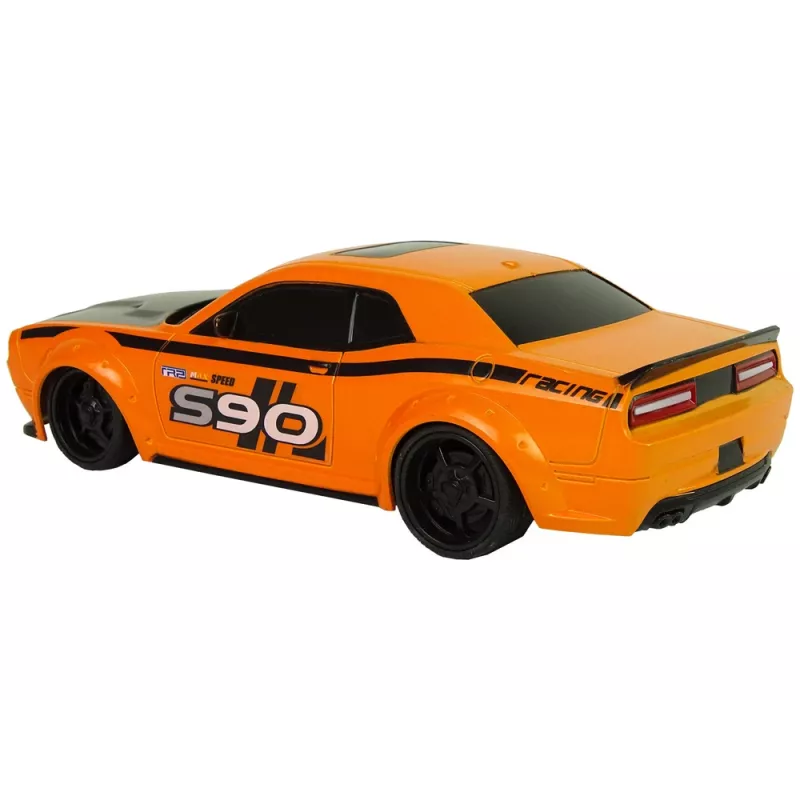 LEAN TOYS Carro desportivo telecomandado 1:24 Racing laranja 27 MHz piloto