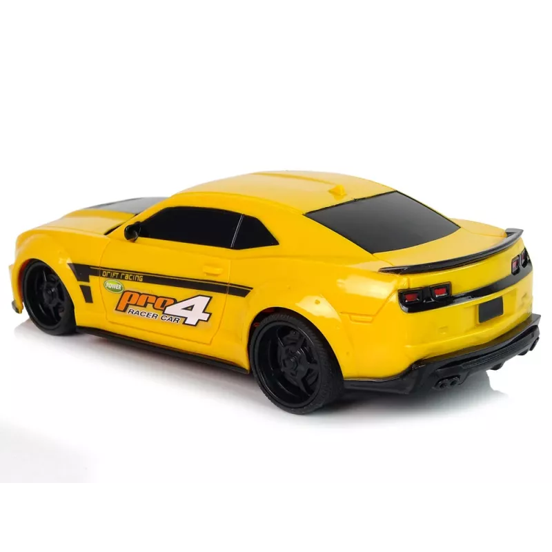 LEAN TOYS Carro desportivo telecomandado 1:24 Racing amarelo vidros fumados