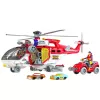 LEAN TOYS Helicóptero de salvamento Acessórios multifunções com efeitos de luz e som