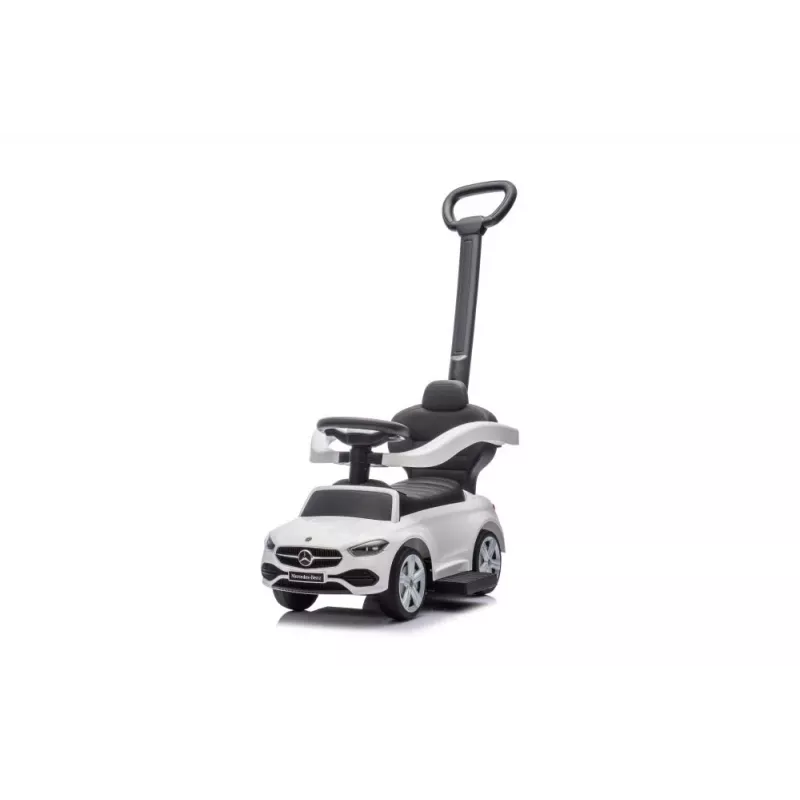 LEAN TOYS Carrinho de passeio com barra de empurrar Mercedes 3 em 1 branco