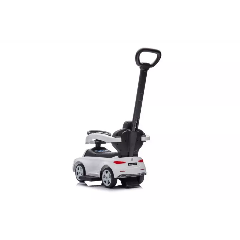 LEAN TOYS Carrinho de passeio com barra de empurrar Mercedes 3 em 1 branco