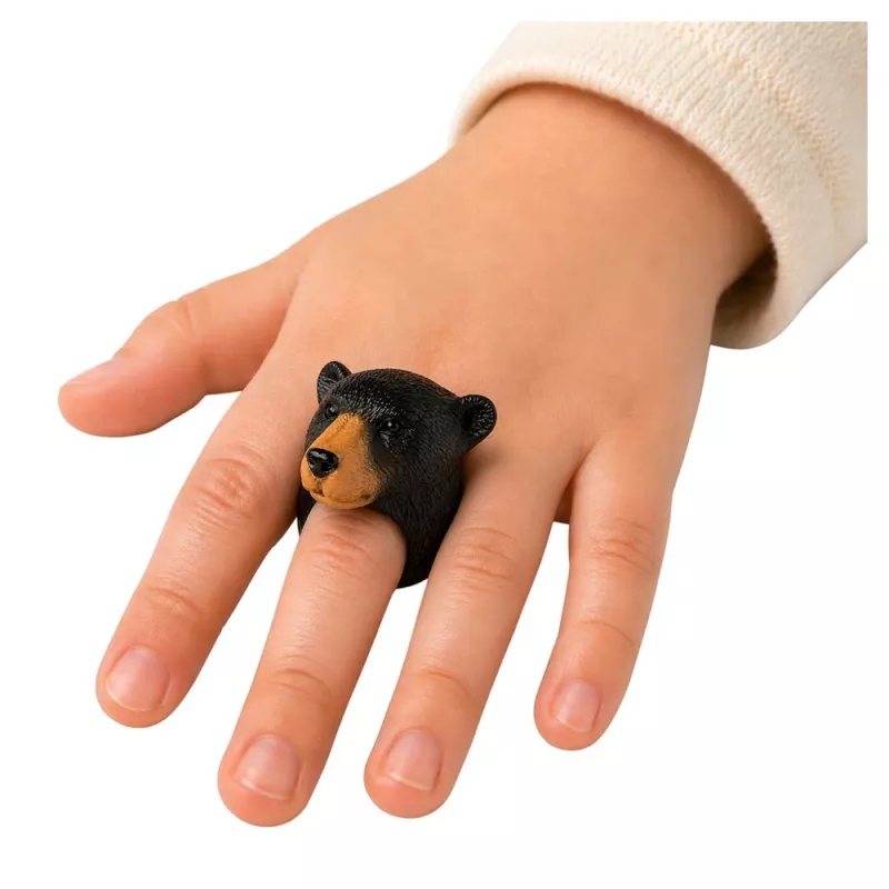 LEAN TOYS Anel de mão educativo animais urso