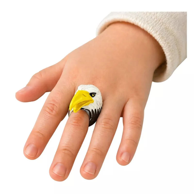 LEAN TOYS Anel de Mão Animais Educativos Águia