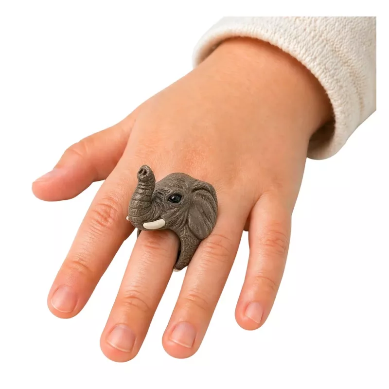 LEAN TOYS Anel de mão educativo animais elefante