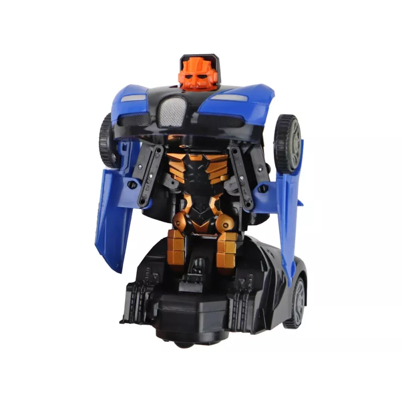 LEAN TOYS Carro robô 2em1 Bugatti azul efeitos de luz
