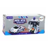 LEAN TOYS Carro robô polícia branco transformação 2em1