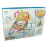 LEAN TOYS Cadeira de baloiço 2 em 1 azul tigre sons vibração