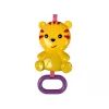LEAN TOYS Cadeira de baloiço 2 em 1 azul tigre sons vibração