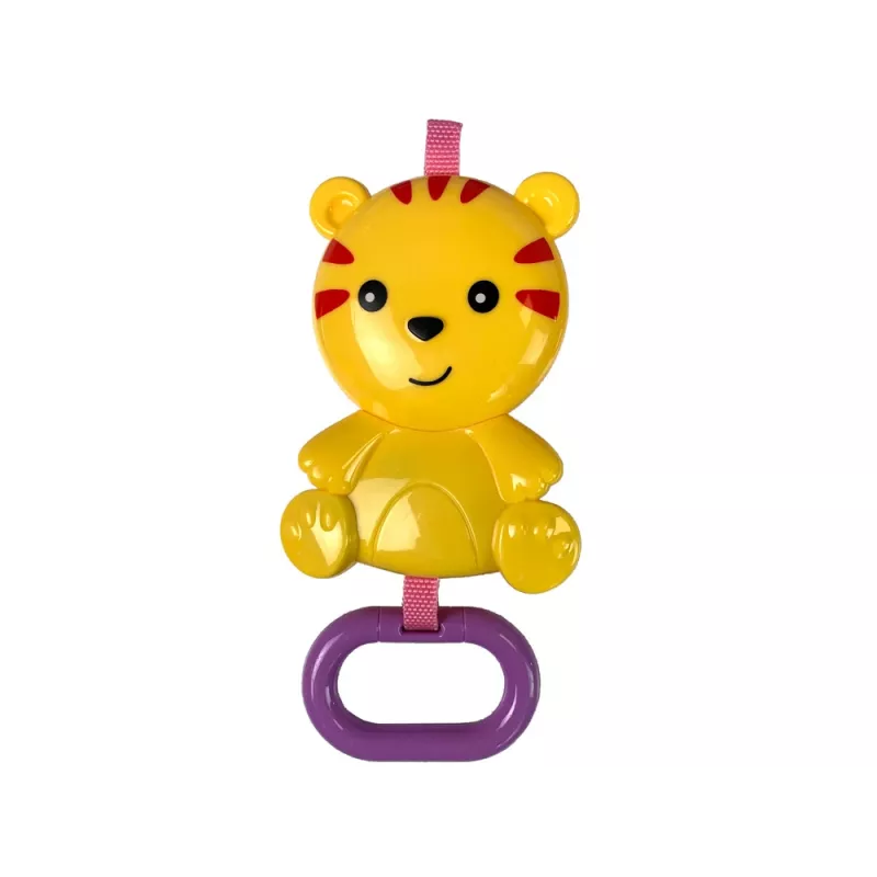 LEAN TOYS Cadeira de baloiço 2 em 1 azul tigre sons vibração