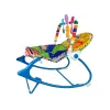 LEAN TOYS Cadeira de baloiço 2 em 1 azul tigre sons vibração