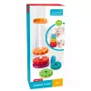 LEAN TOYS Torre piramidal rotativa classificador arco-íris puzzle 36 cm 6 peças