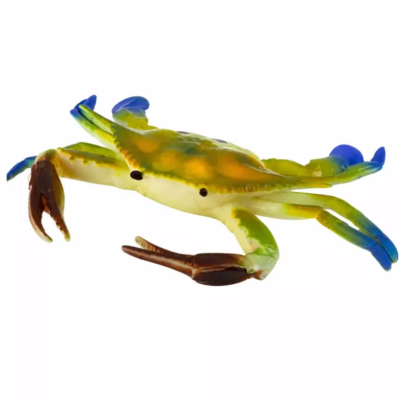 LEAN TOYS Figura de caranguejo de borracha esticável realista animal marinho 19cm