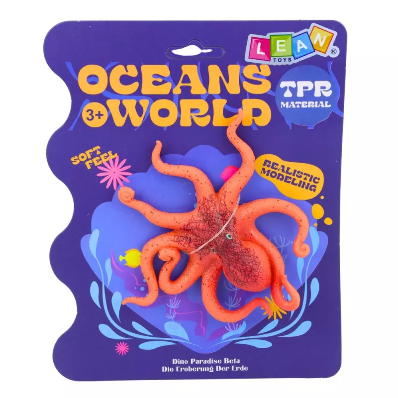 LEAN TOYS figura de borracha de polvo extensível animal marinho realista 12cm