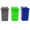 LEAN TOYS Camião do lixo com contentores verde-escuro com sons e luz