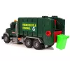 LEAN TOYS Camião do lixo com contentores verde-escuro com sons e luz