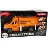 LEAN TOYS Camião do lixo com propulsão por fricção e efeitos sonoros laranja
