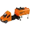 LEAN TOYS Camião do lixo com propulsão por fricção e efeitos sonoros laranja