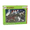 LEAN TOYS Conjunto de Figuras Animais da Quinta 5 peças Cavalo Vaca Gato Ganso Cão
