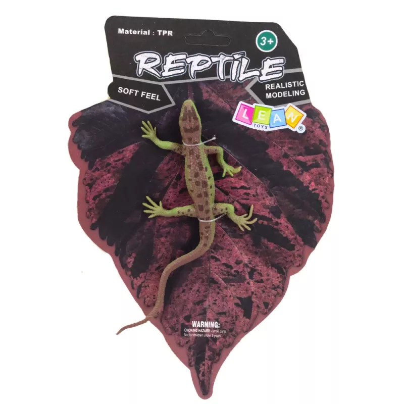 LEAN TOYS Sand Lizard Figura de borracha esticável realista 15 cm