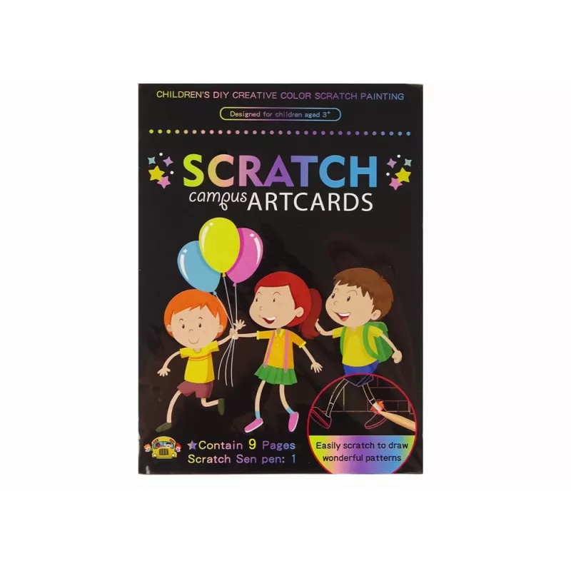 LEAN TOYS Livro de colorir com raspadinha para crianças escola