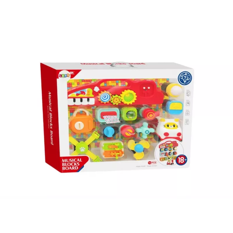 LEAN TOYS Quadro sensorial para crianças, painel de aprendizagem, piano interativo