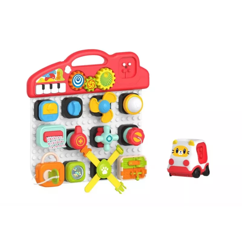LEAN TOYS Quadro sensorial para crianças, painel de aprendizagem, piano interativo